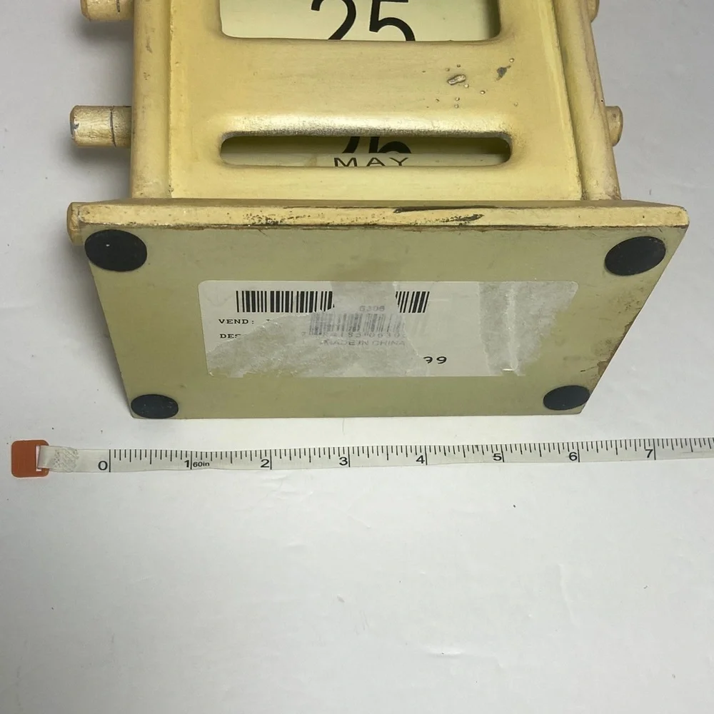 Vintage off white Perpetual Calendar office home decor